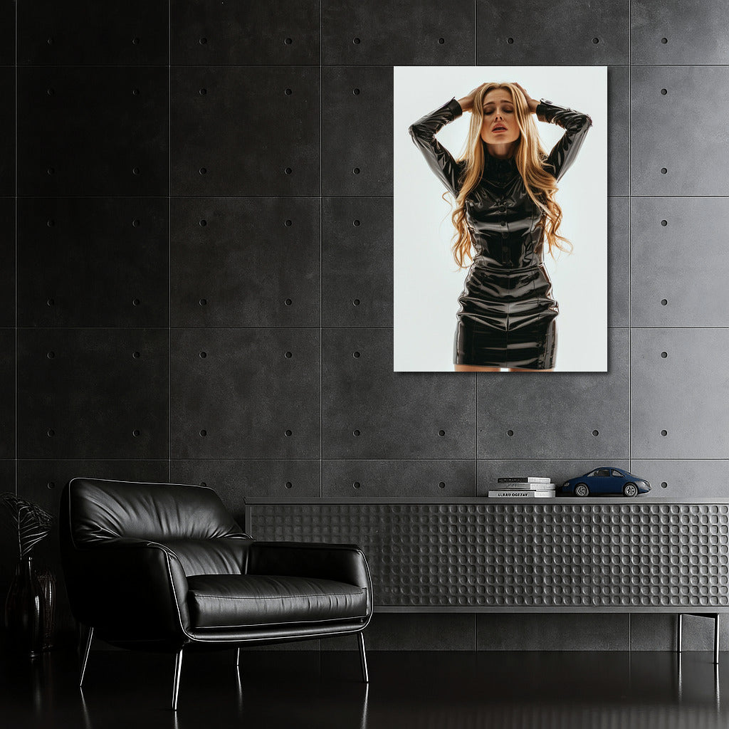 Blonde in Black Dress: Mysterious Elegance