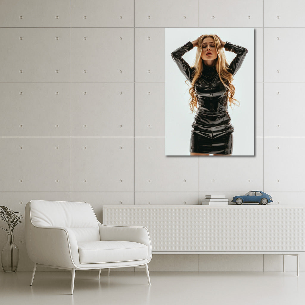 Blonde in Black Dress: Mysterious Elegance