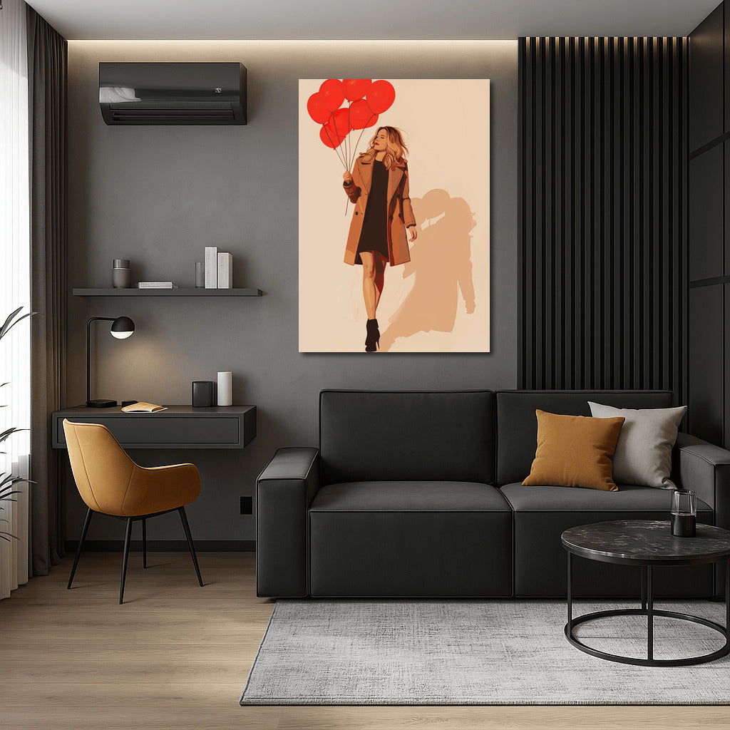 Girl with Red Balloons: Stylish Space Update