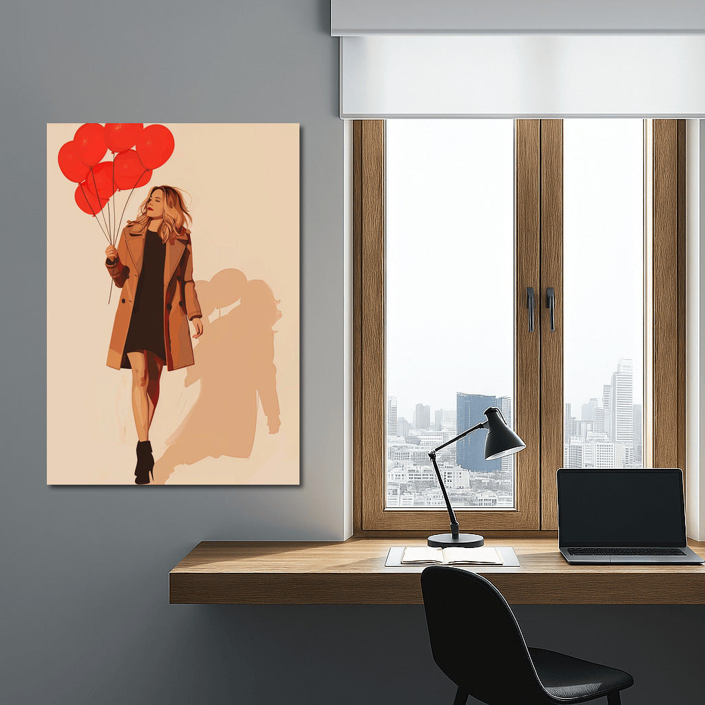 Girl with Red Balloons: Stylish Space Update