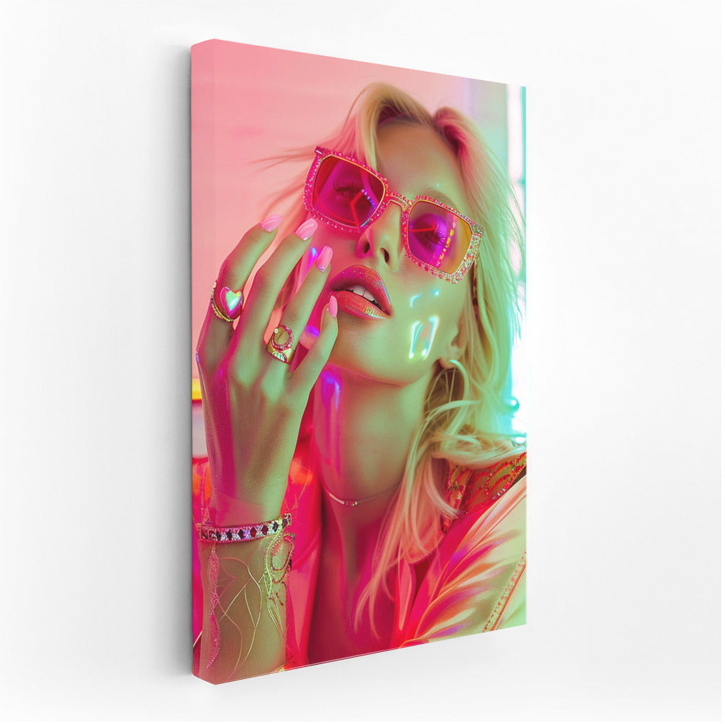 Shine and Style: Bright Portrait of a Girl