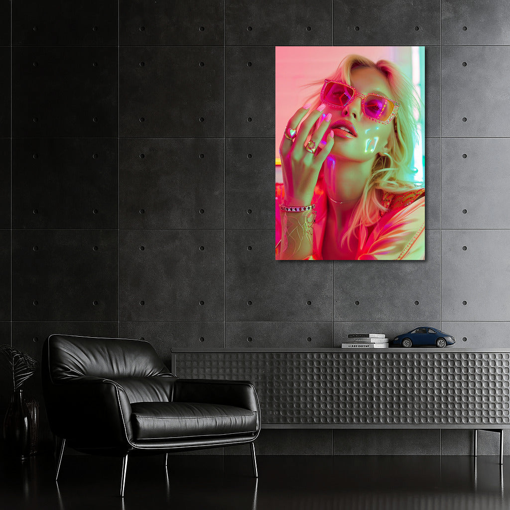 Shine and Style: Bright Portrait of a Girl