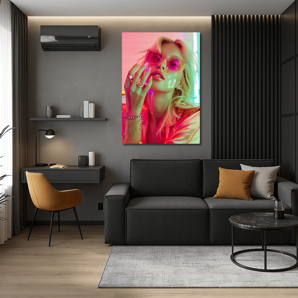 Shine and Style: Bright Portrait of a Girl