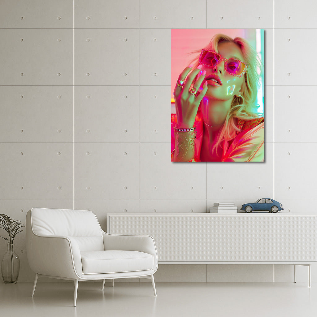 Shine and Style: Bright Portrait of a Girl