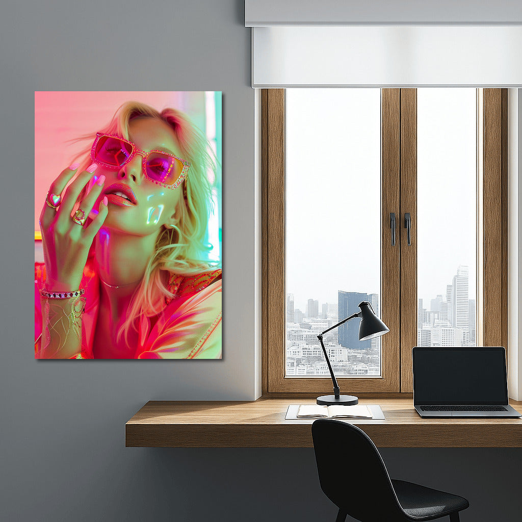 Shine and Style: Bright Portrait of a Girl