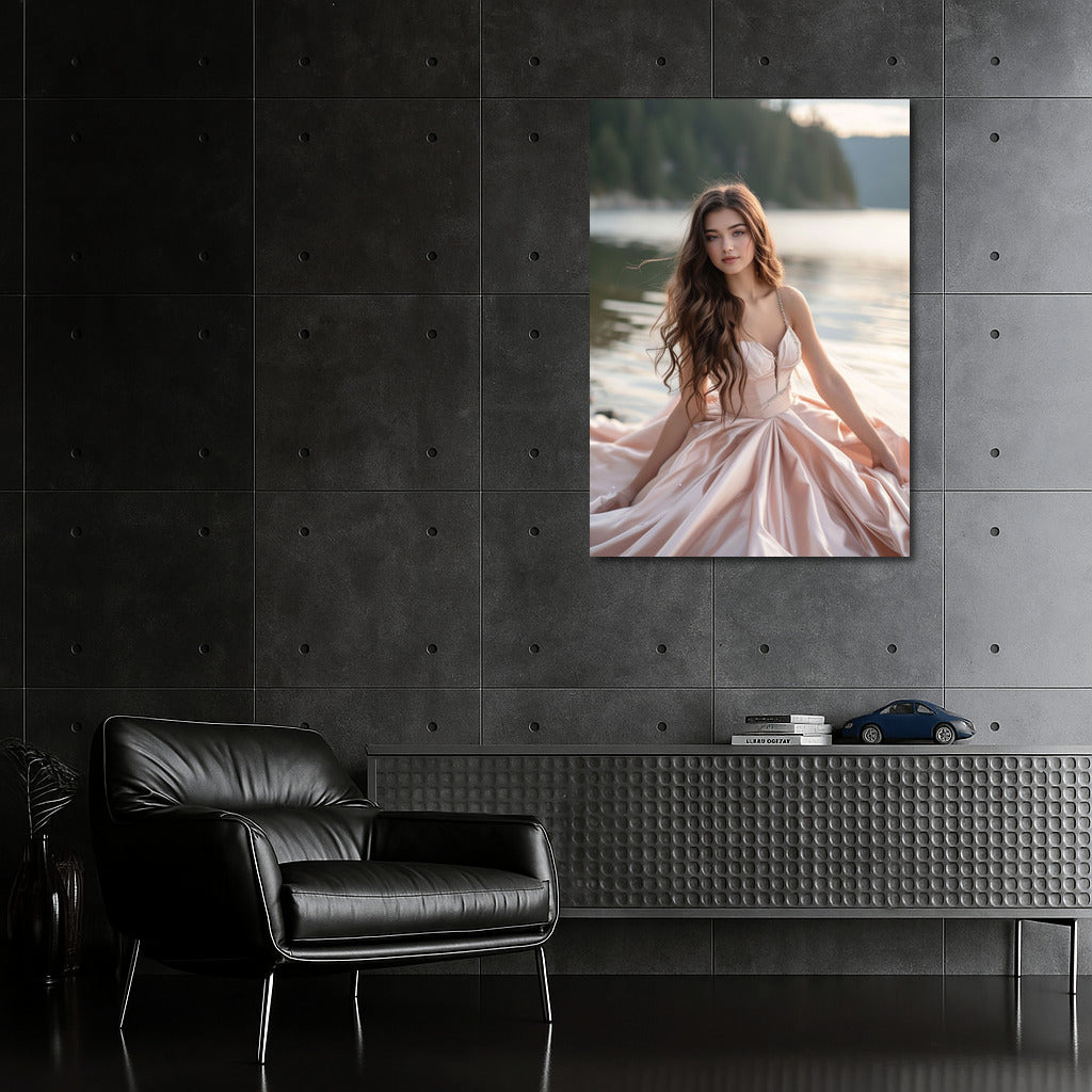 Charm by the Lake: Girl in a Long Dress