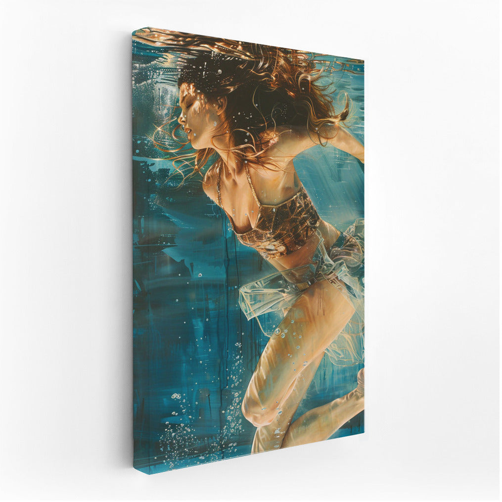 Water Muse: Beautiful Girl in the Depths of Fantasy