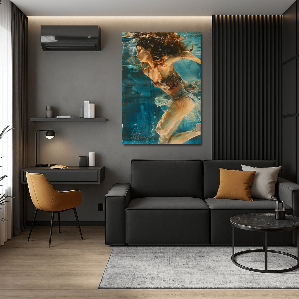 Water Muse: Beautiful Girl in the Depths of Fantasy