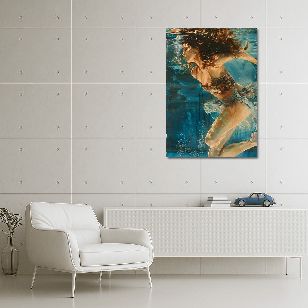 Water Muse: Beautiful Girl in the Depths of Fantasy