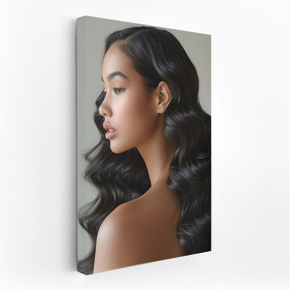 Harmony of Lines: Portrait of a Woman in Minimalistic Style