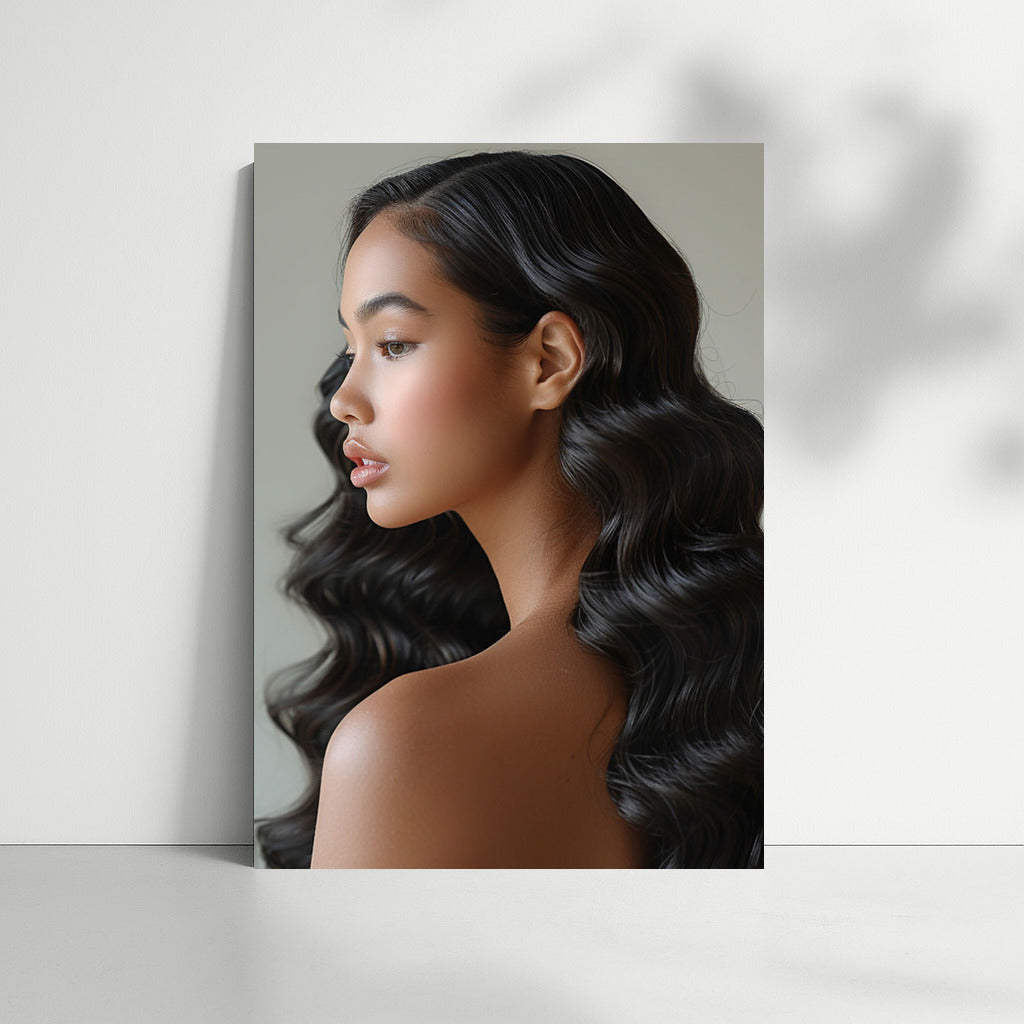 Harmony of Lines: Portrait of a Woman in Minimalistic Style