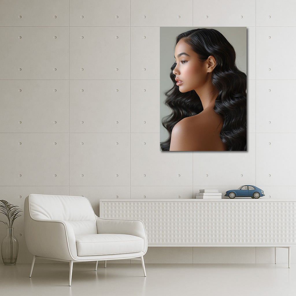 Harmony of Lines: Portrait of a Woman in Minimalistic Style