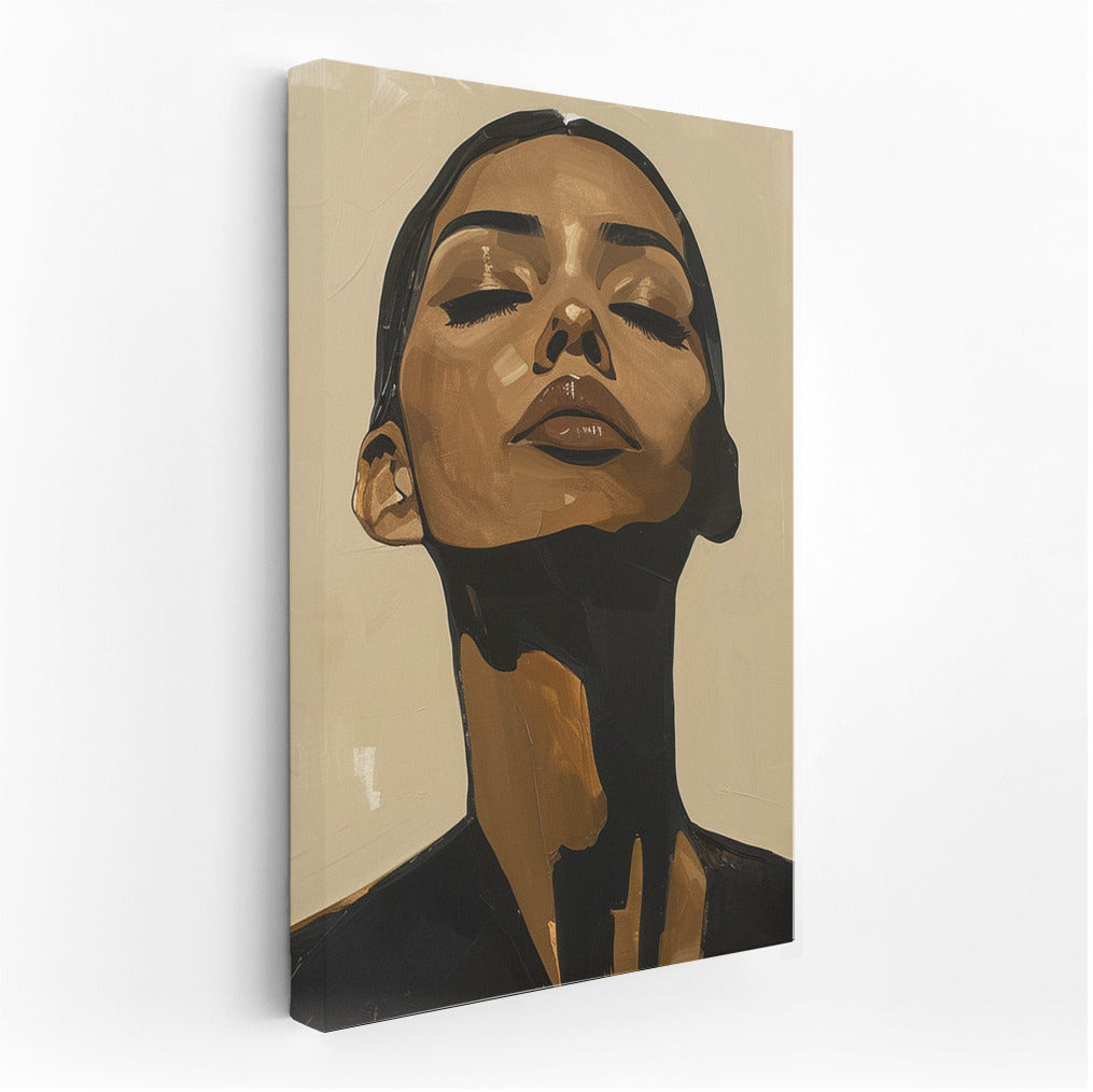 Bright Silhouette: Portrait of a Girl in Painterly Brushstrokes