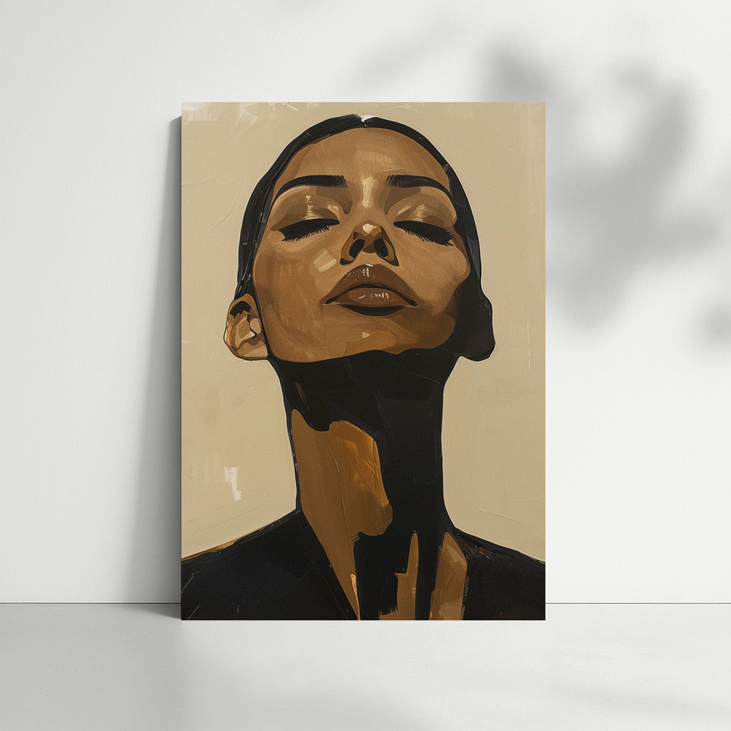 Bright Silhouette: Portrait of a Girl in Painterly Brushstrokes