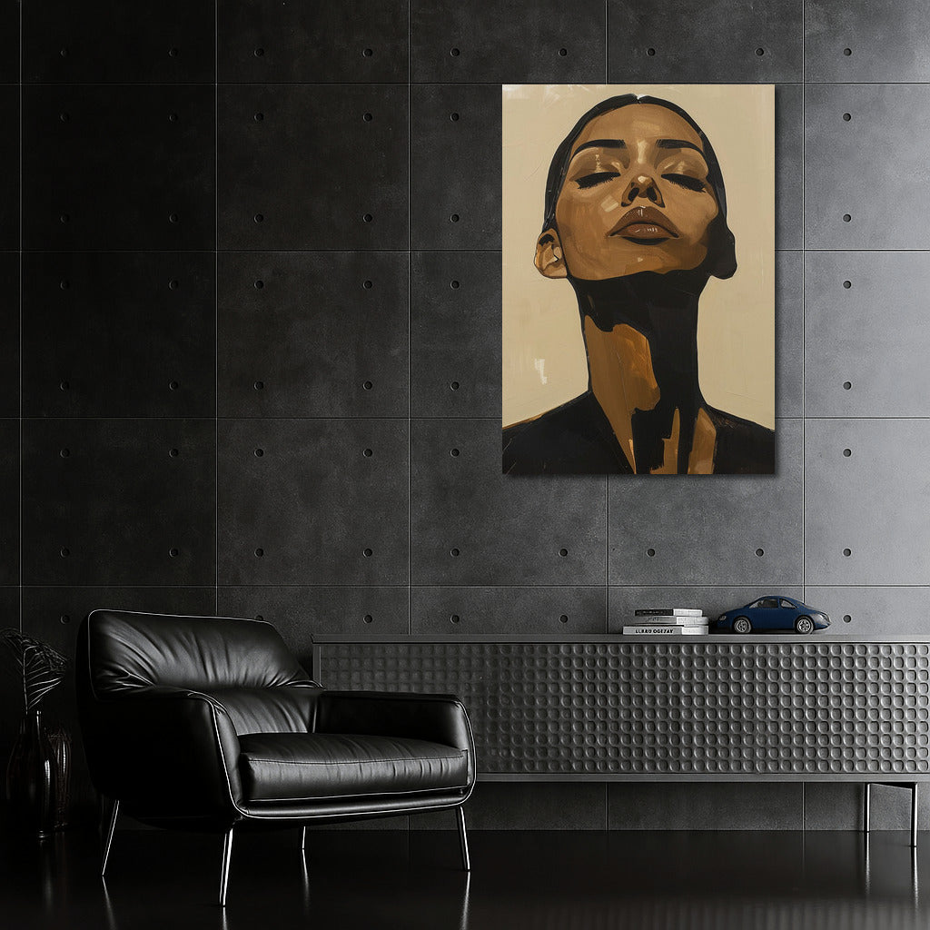 Bright Silhouette: Portrait of a Girl in Painterly Brushstrokes