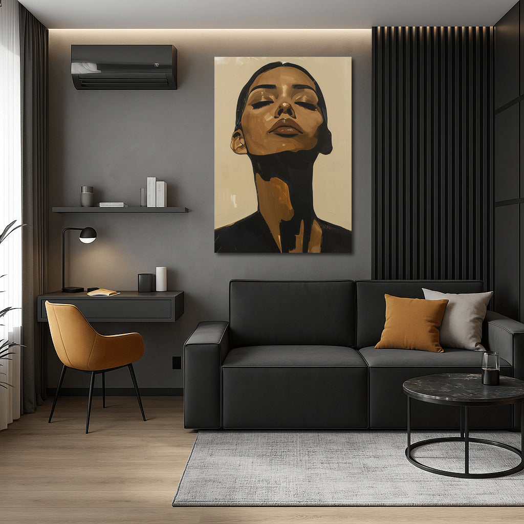 Bright Silhouette: Portrait of a Girl in Painterly Brushstrokes