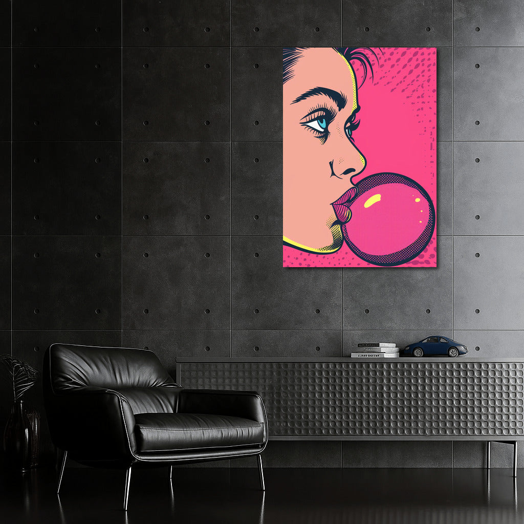 Pop Art Diva: Bright Image of a Girl for a Modern Interior
