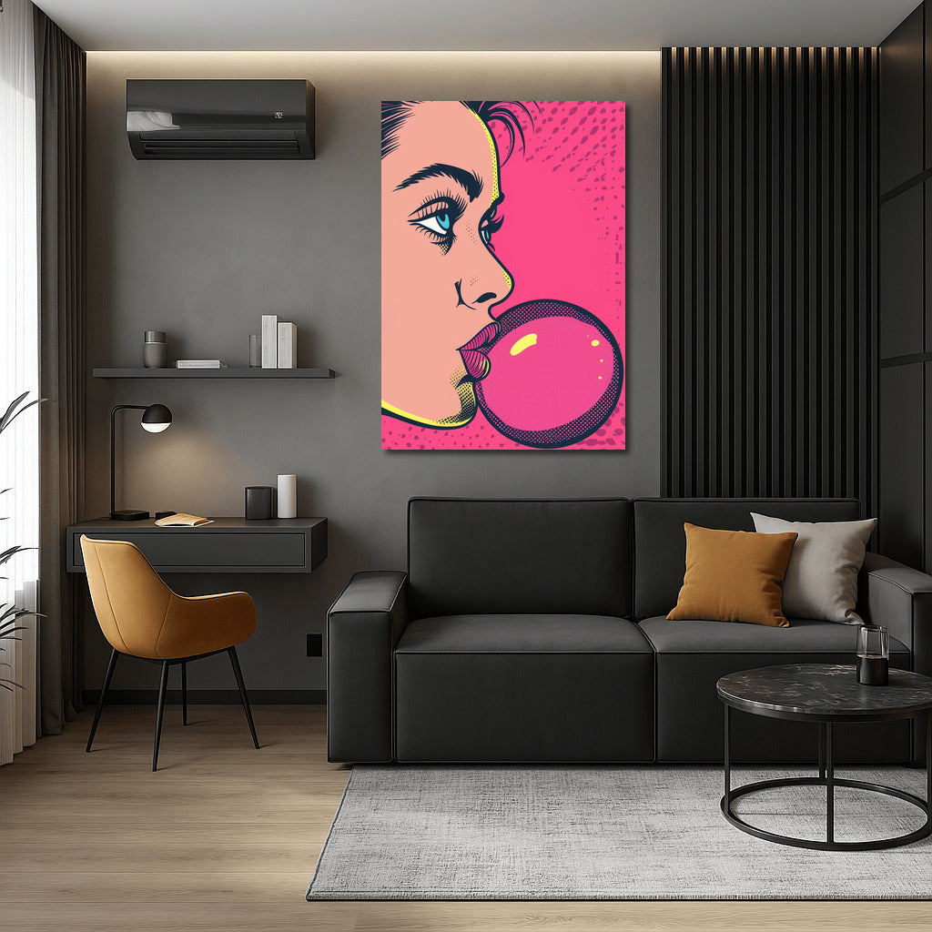 Pop Art Diva: Bright Image of a Girl for a Modern Interior