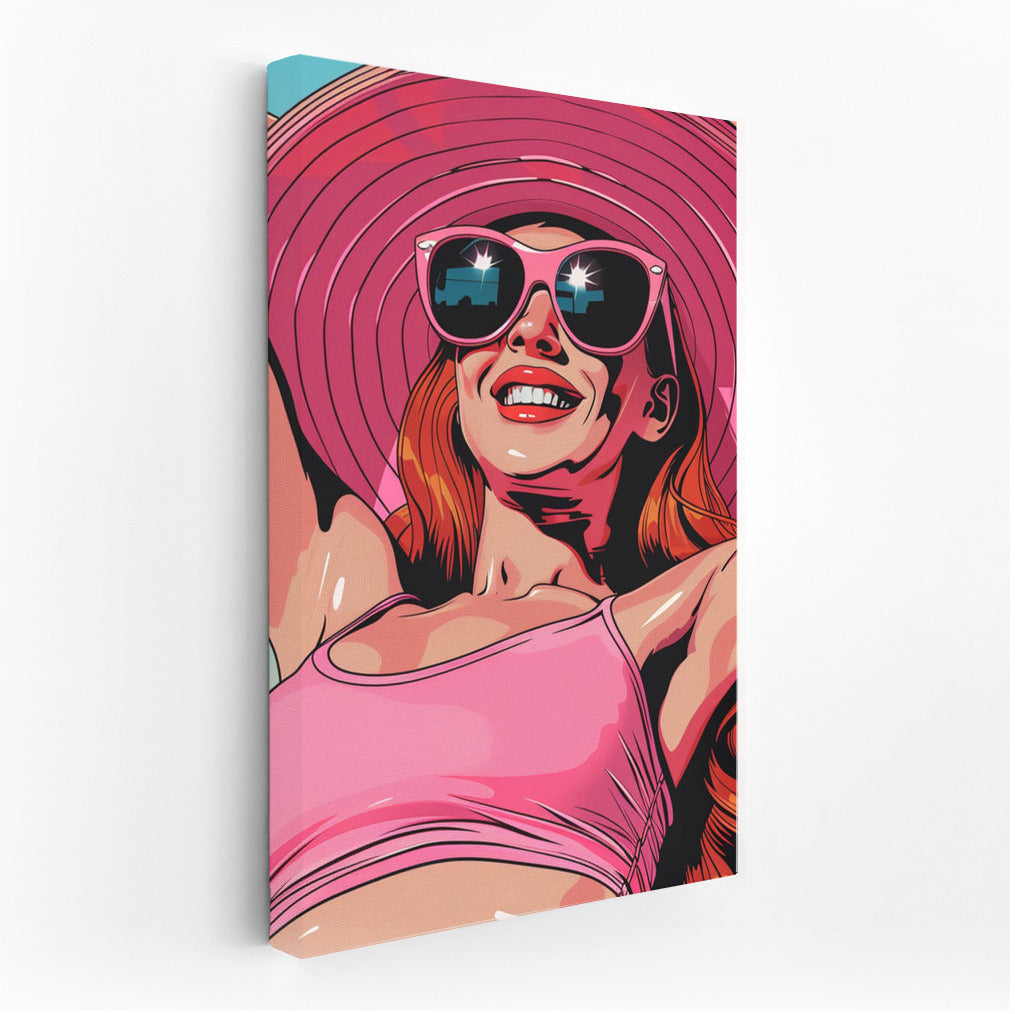 Summer Fairytale: Girl in a Hat and Glasses