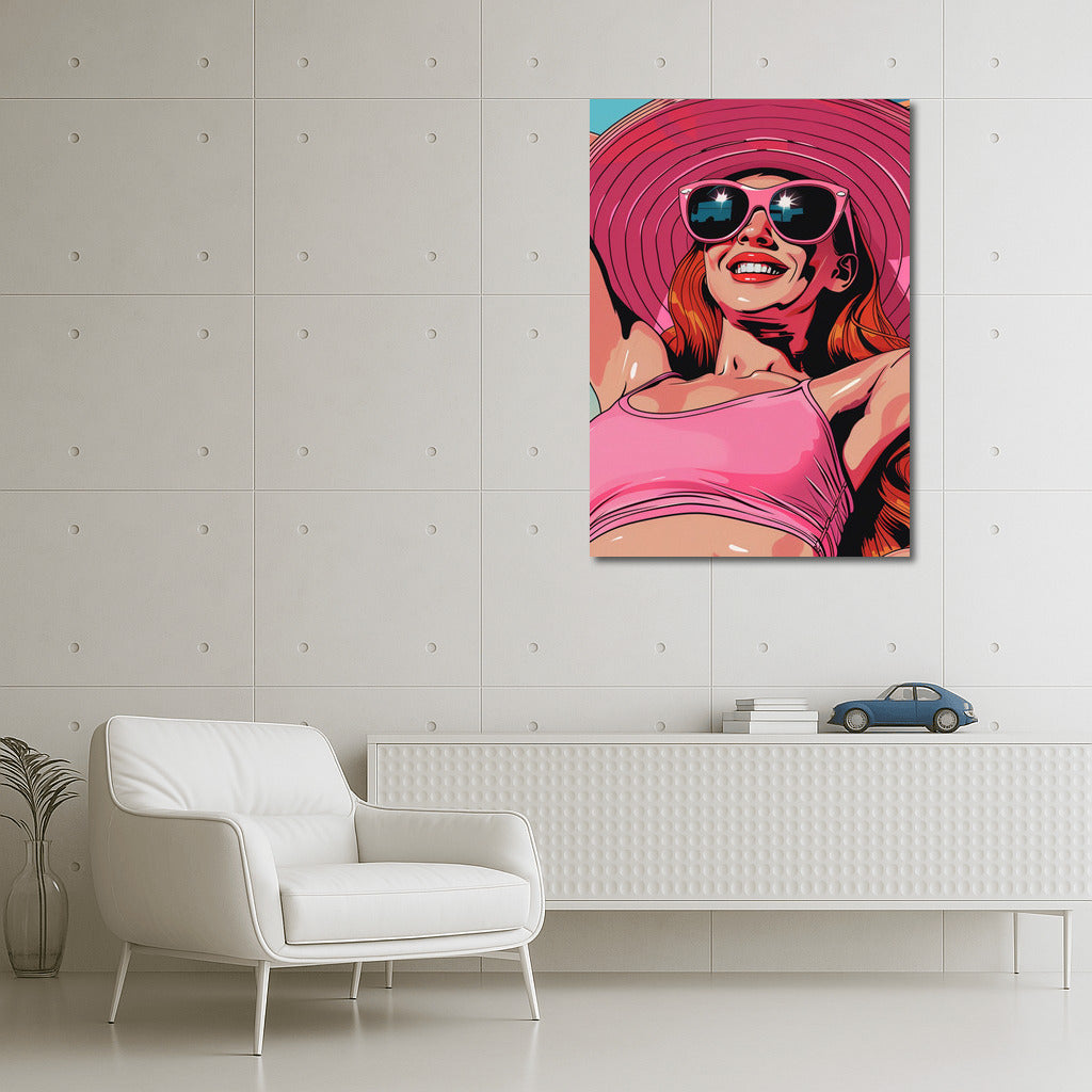Summer Fairytale: Girl in a Hat and Glasses