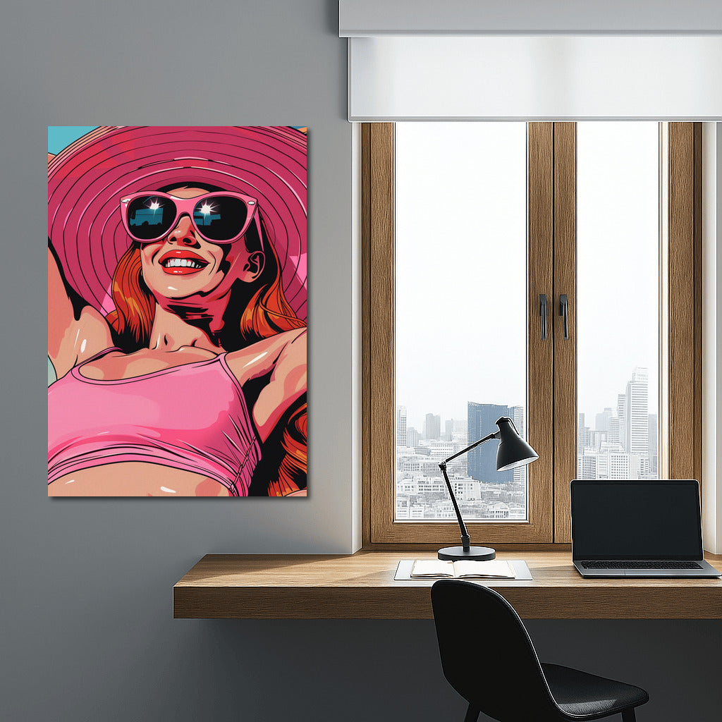 Summer Fairytale: Girl in a Hat and Glasses