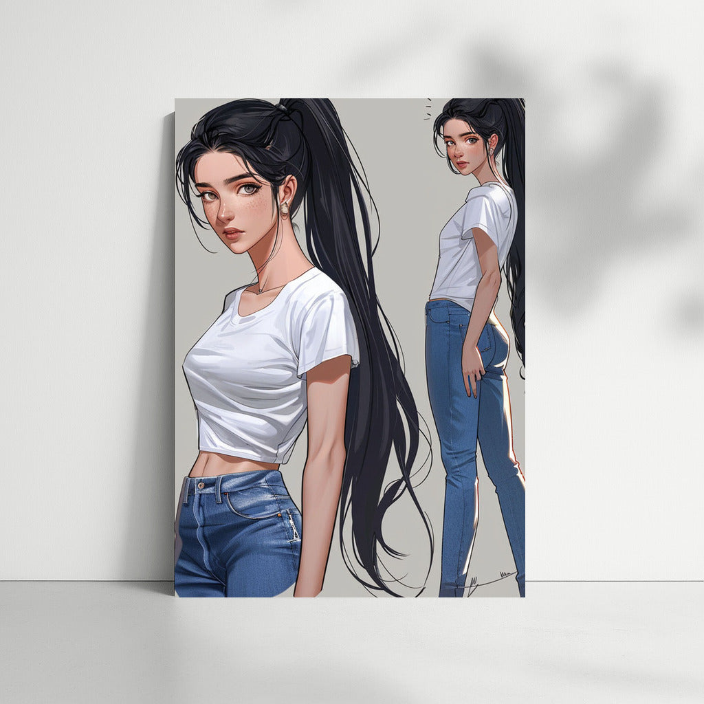 Modern Muse: Portrait of a Young Girl