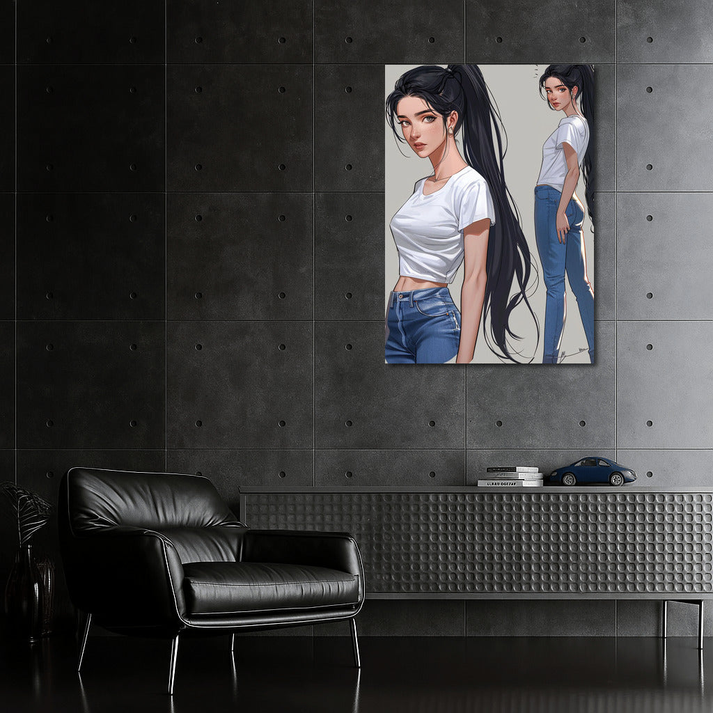 Modern Muse: Portrait of a Young Girl