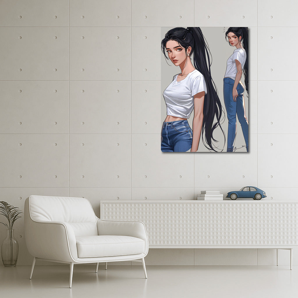 Modern Muse: Portrait of a Young Girl