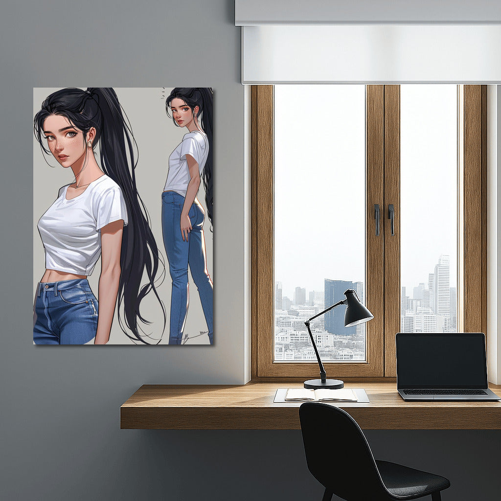 Modern Muse: Portrait of a Young Girl
