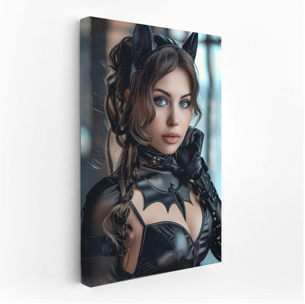 Mysterious Brunette in a Black Dress: Elegance and Grace