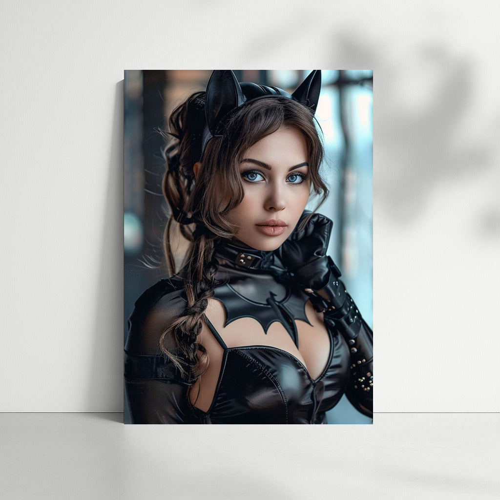 Mysterious Brunette in a Black Dress: Elegance and Grace
