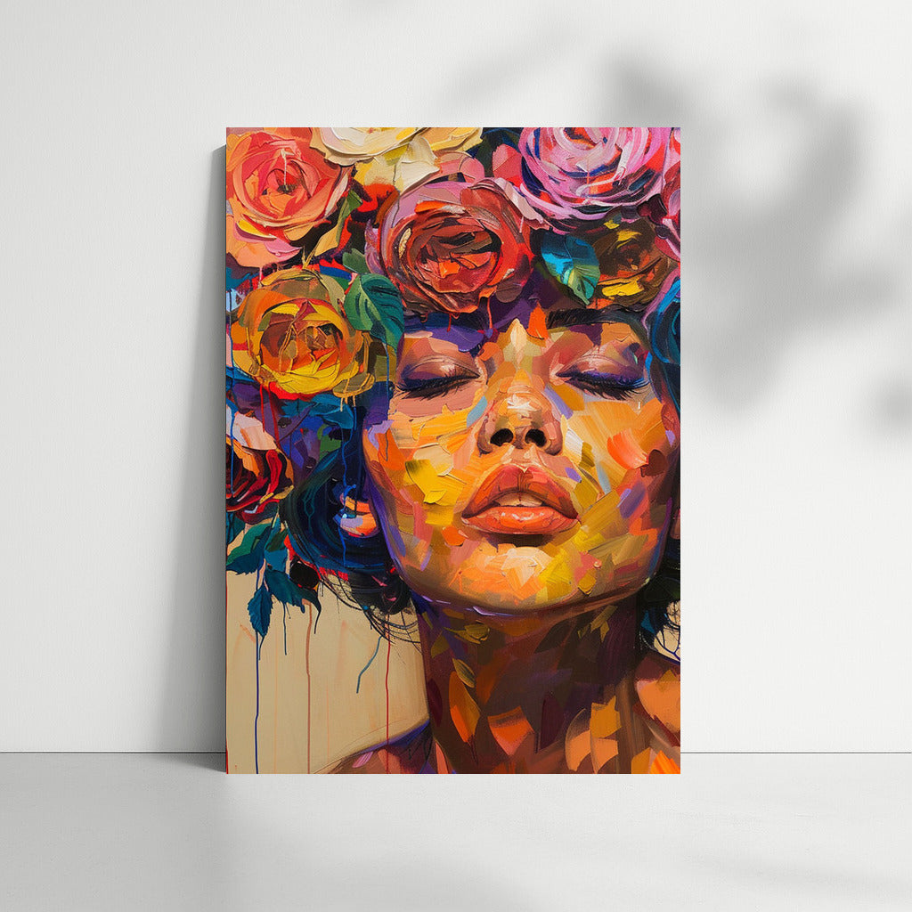 Flower Muse: Woman with a Wreath of Flowers