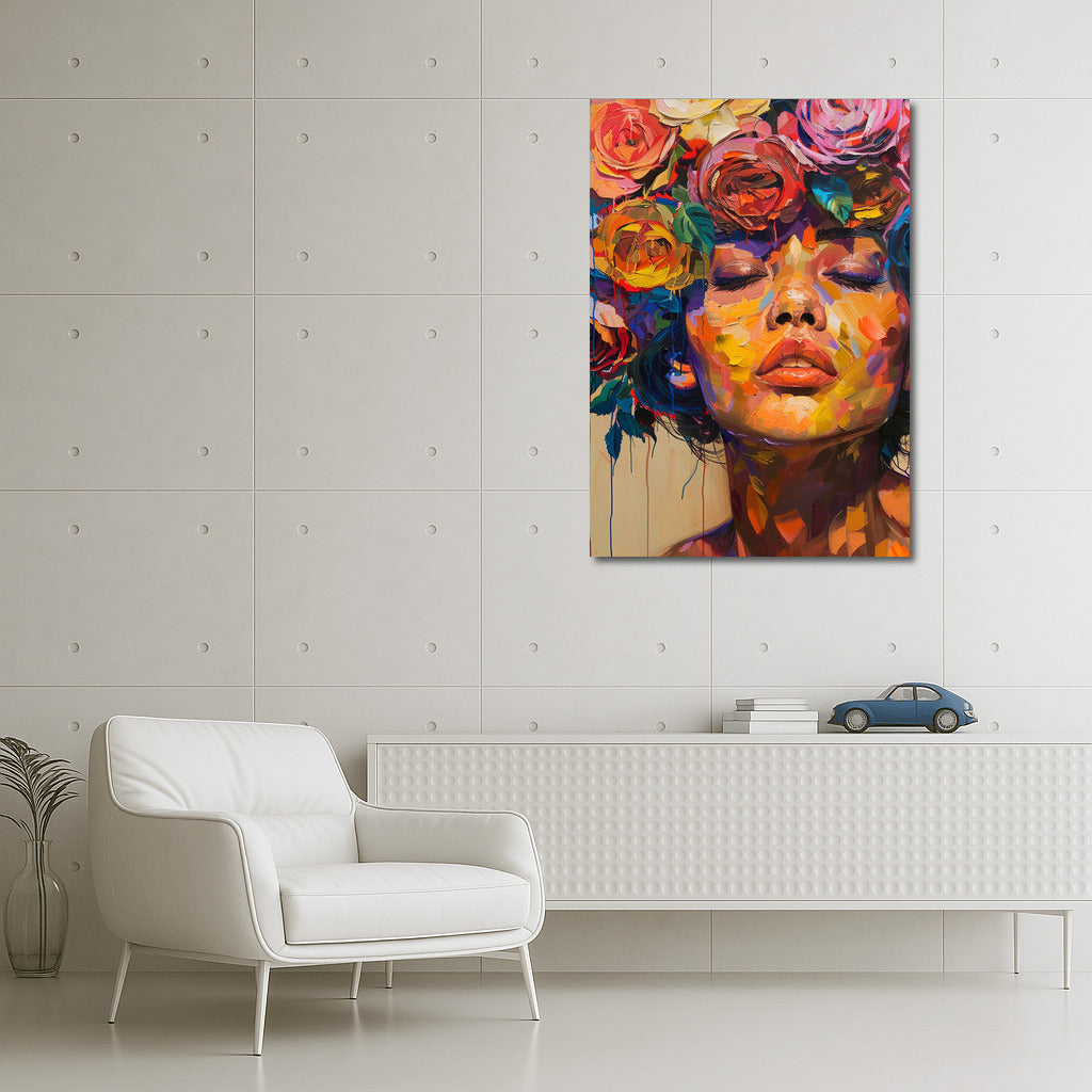 Flower Muse: Woman with a Wreath of Flowers