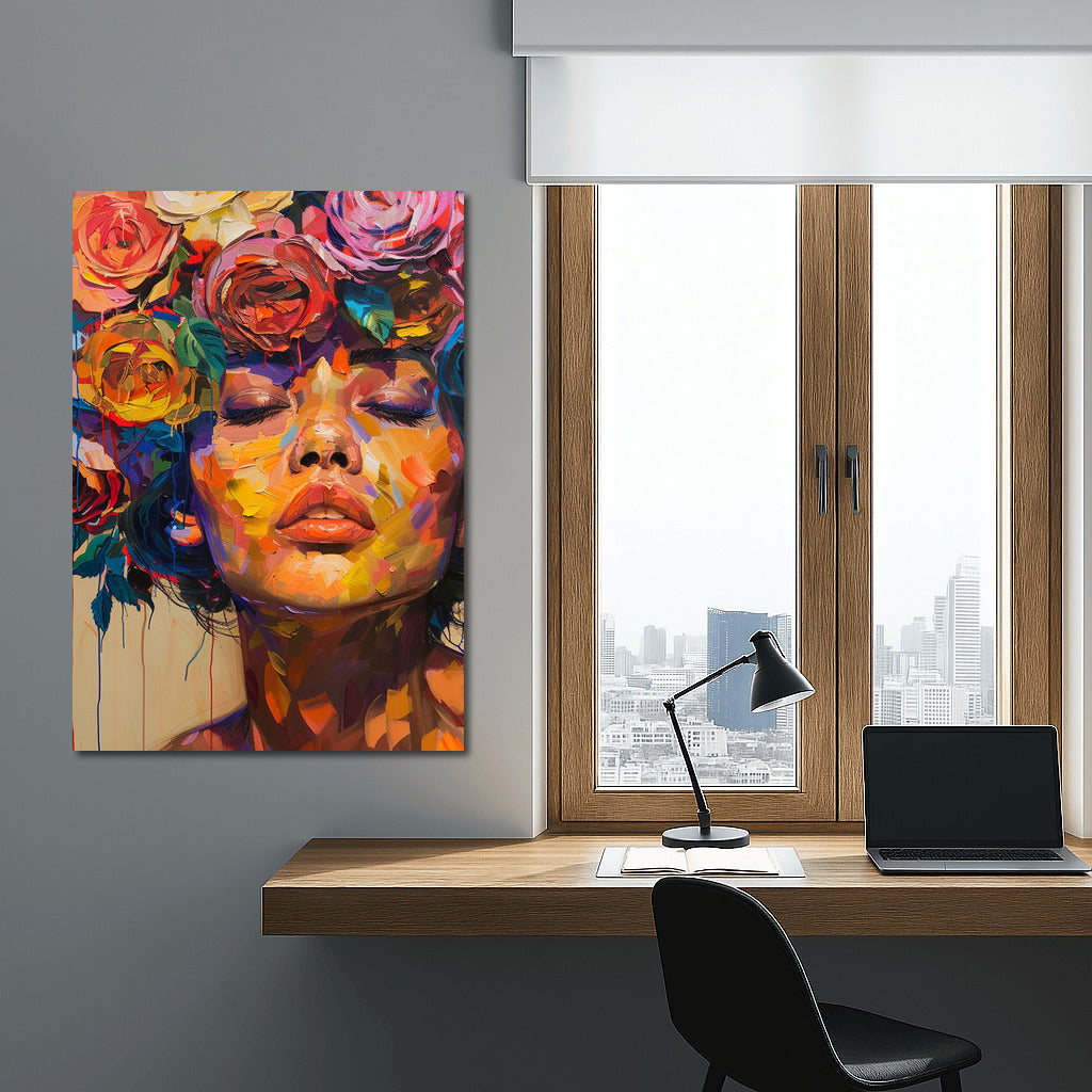 Flower Muse: Woman with a Wreath of Flowers