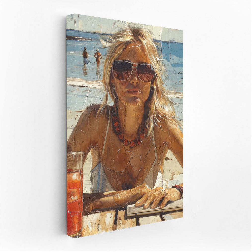 Summer Portrait of a Girl on the Beach: Delicate Colors and Lightness