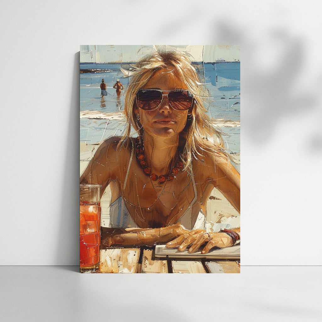 Summer Portrait of a Girl on the Beach: Delicate Colors and Lightness