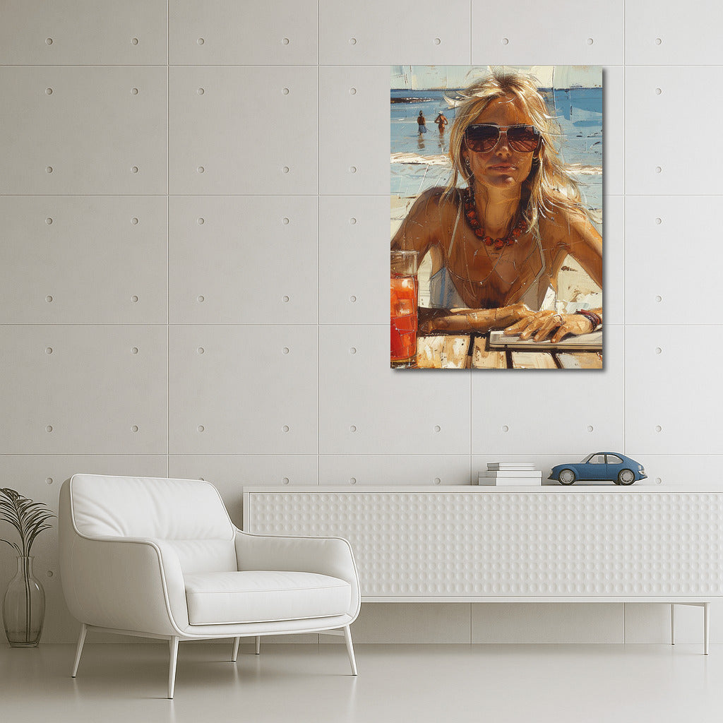 Summer Portrait of a Girl on the Beach: Delicate Colors and Lightness