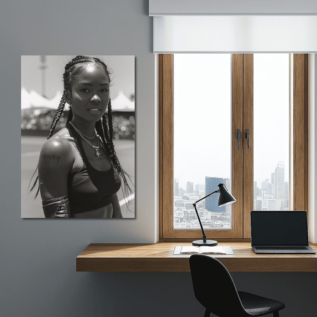 Quiet Confidence: Portrait of a Beautiful Dark Skinned Girl