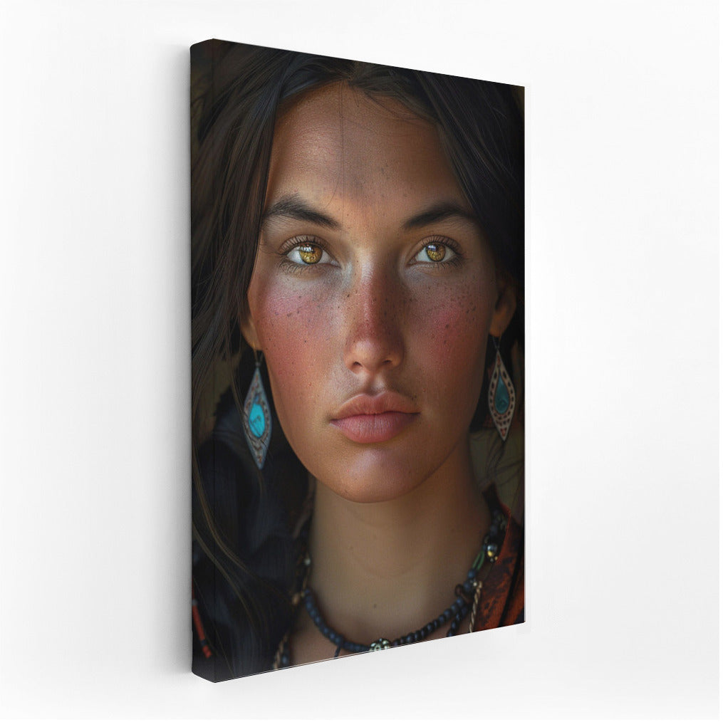 Bright Look: Portrait of a Mysterious Beauty with Dark Skin