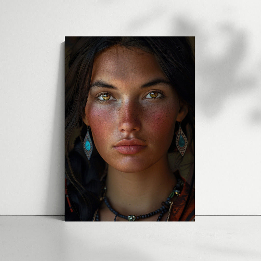 Bright Look: Portrait of a Mysterious Beauty with Dark Skin