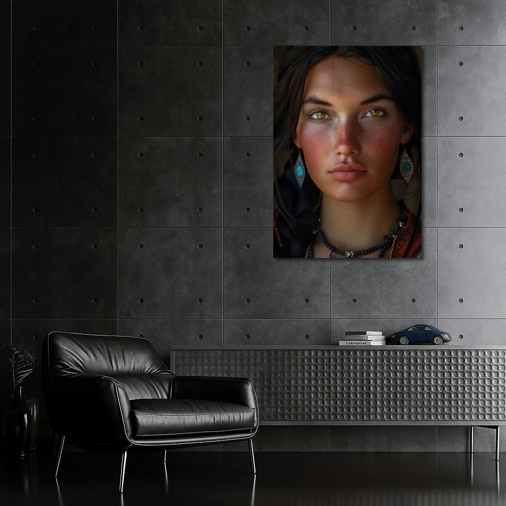 Bright Look: Portrait of a Mysterious Beauty with Dark Skin