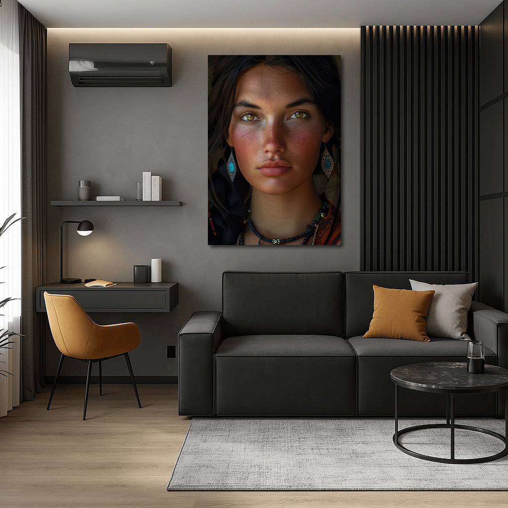 Bright Look: Portrait of a Mysterious Beauty with Dark Skin