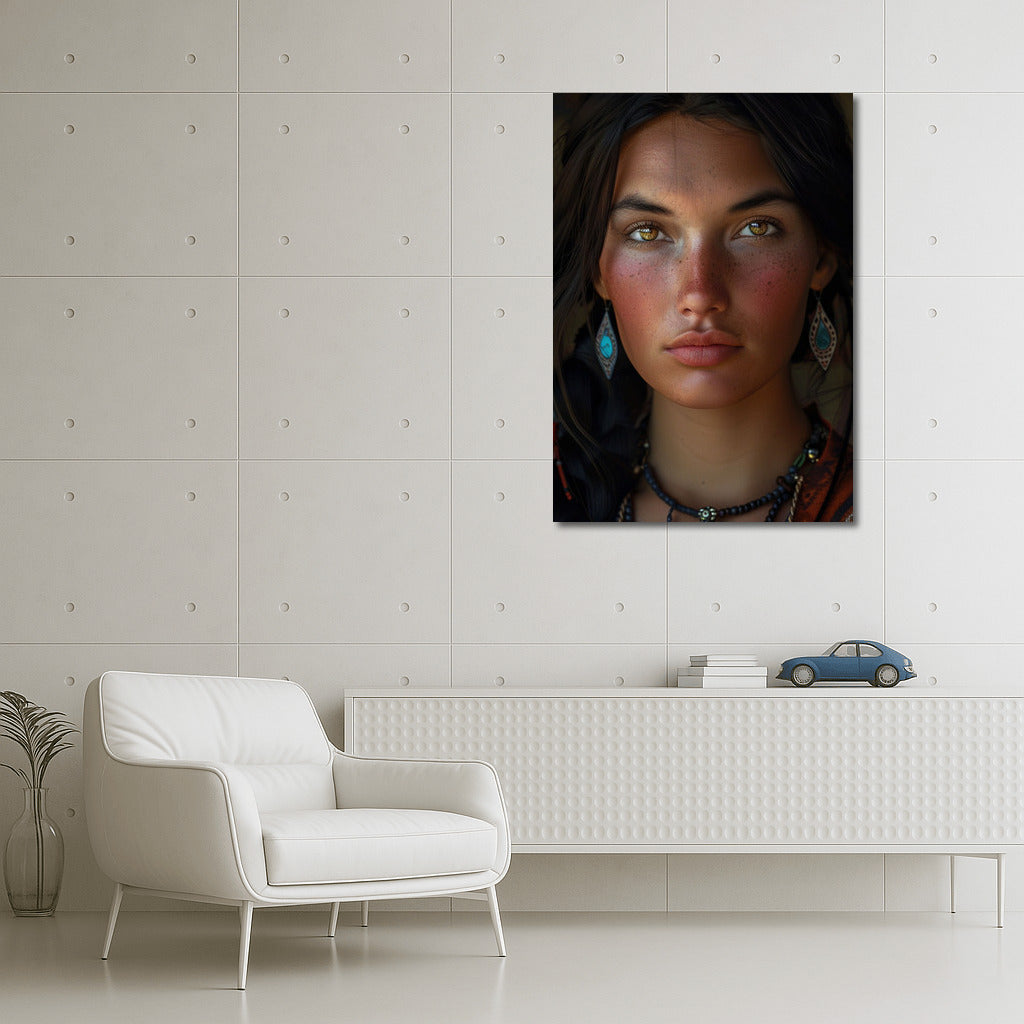 Bright Look: Portrait of a Mysterious Beauty with Dark Skin