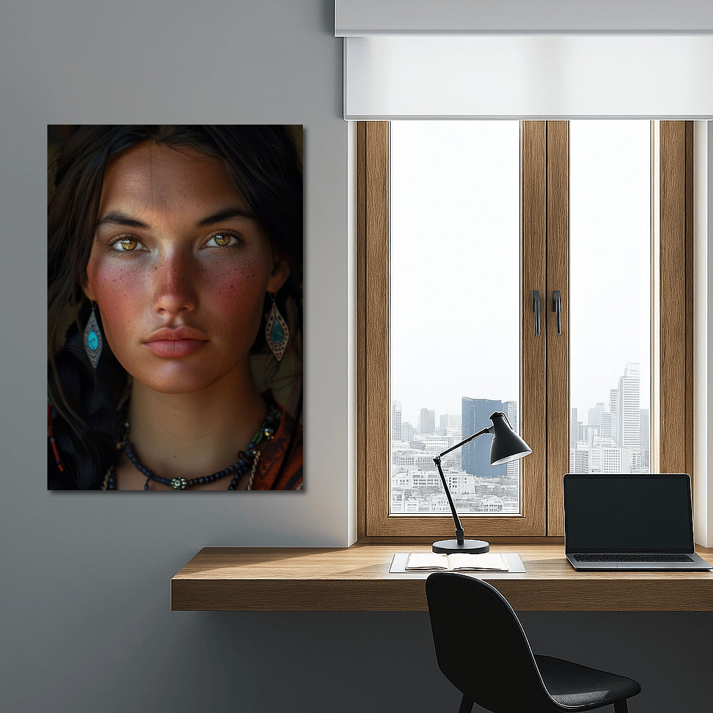 Bright Look: Portrait of a Mysterious Beauty with Dark Skin
