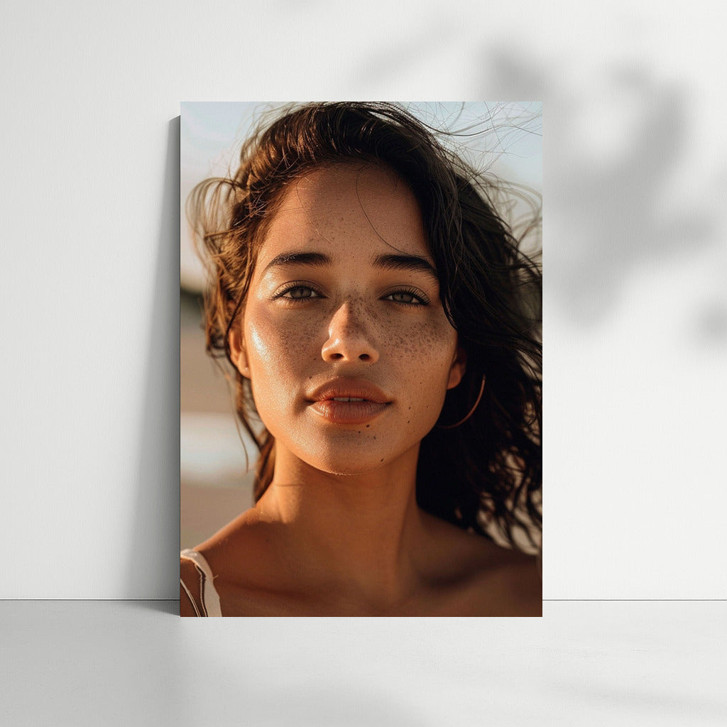 Freckle Magic: Portrait of a Mysterious Brunette