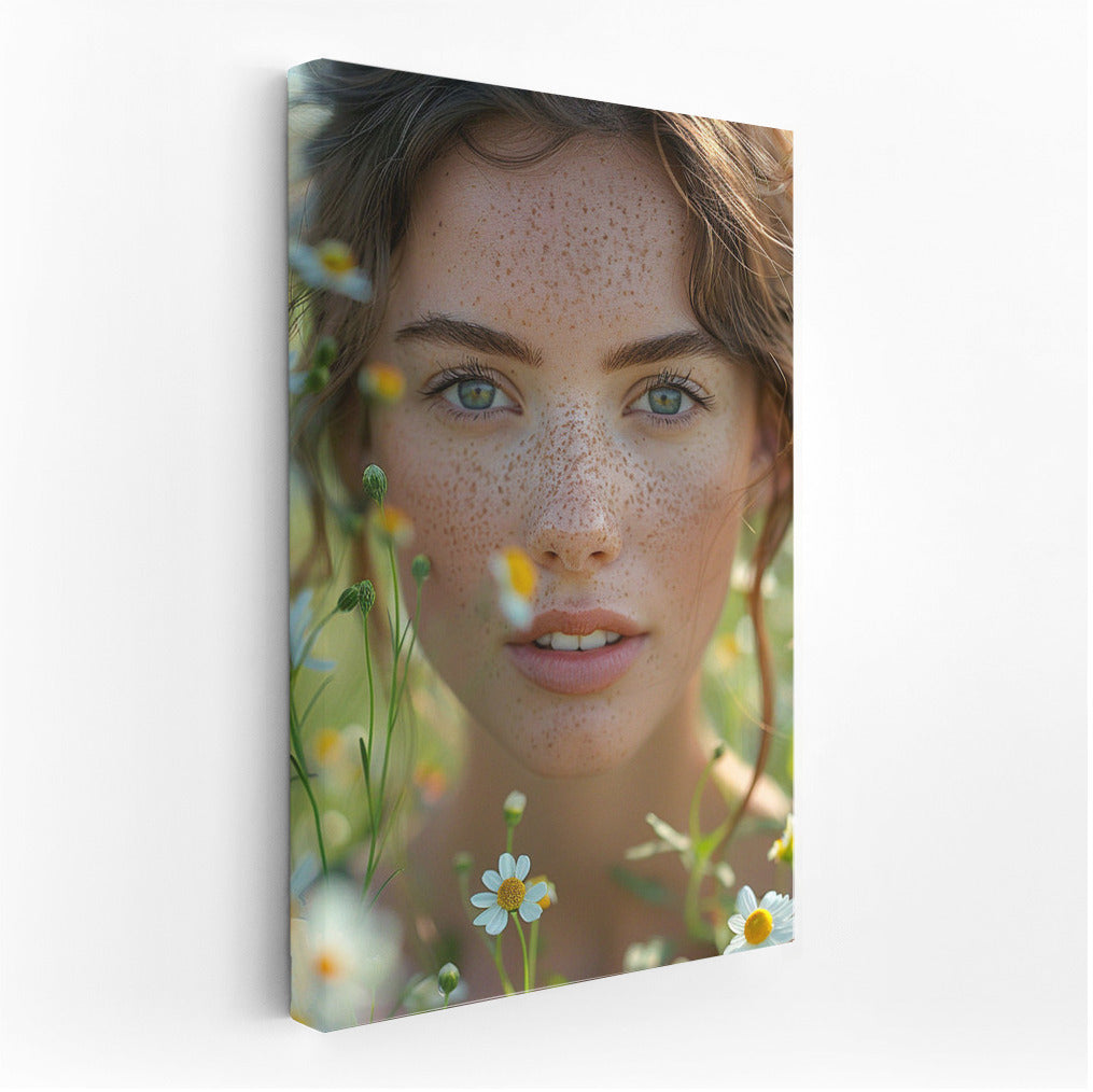 Flower Muse: Portrait of a Beautiful Girl in Natural Style