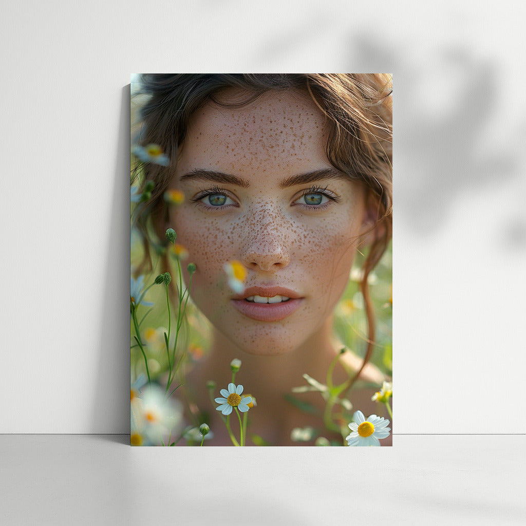 Flower Muse: Portrait of a Beautiful Girl in Natural Style