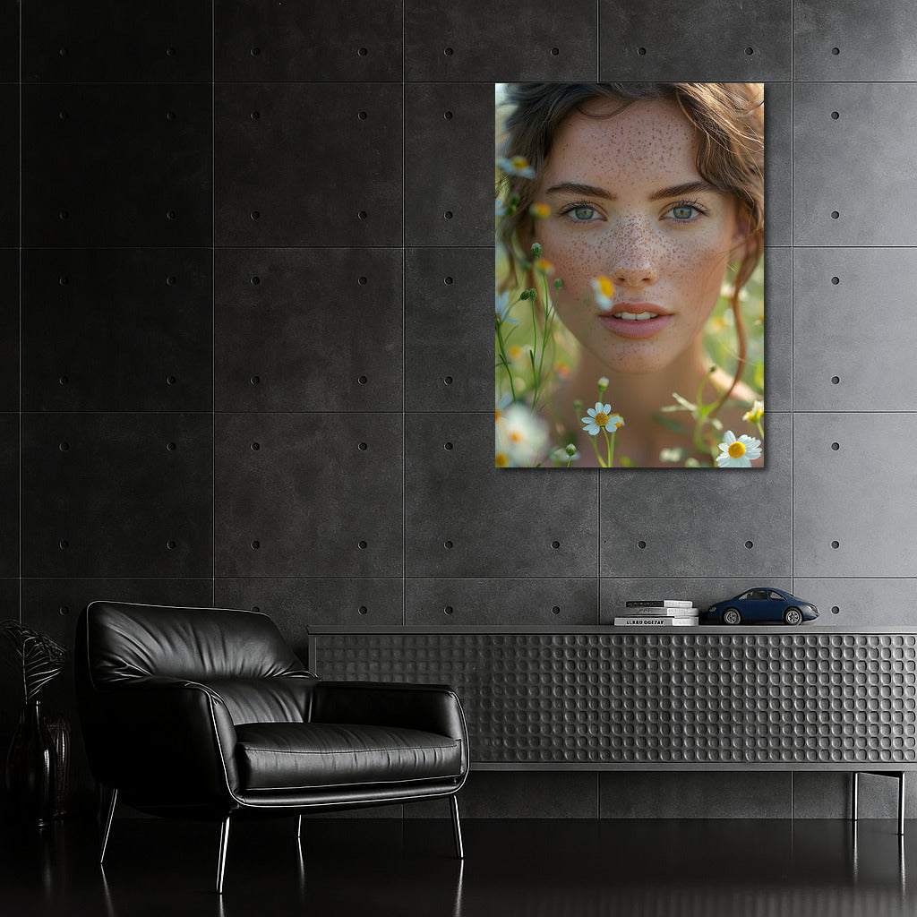 Flower Muse: Portrait of a Beautiful Girl in Natural Style