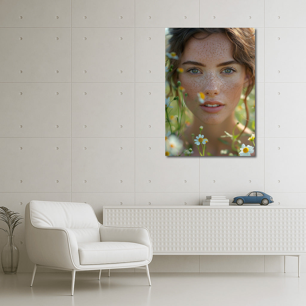 Flower Muse: Portrait of a Beautiful Girl in Natural Style