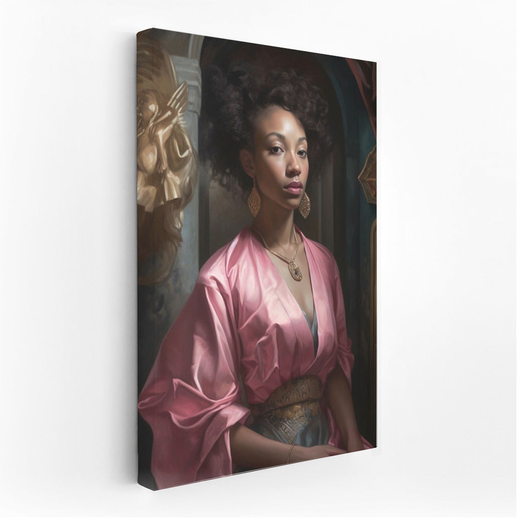 The Charm of Pink Elegance: Dark Skinned Beauty